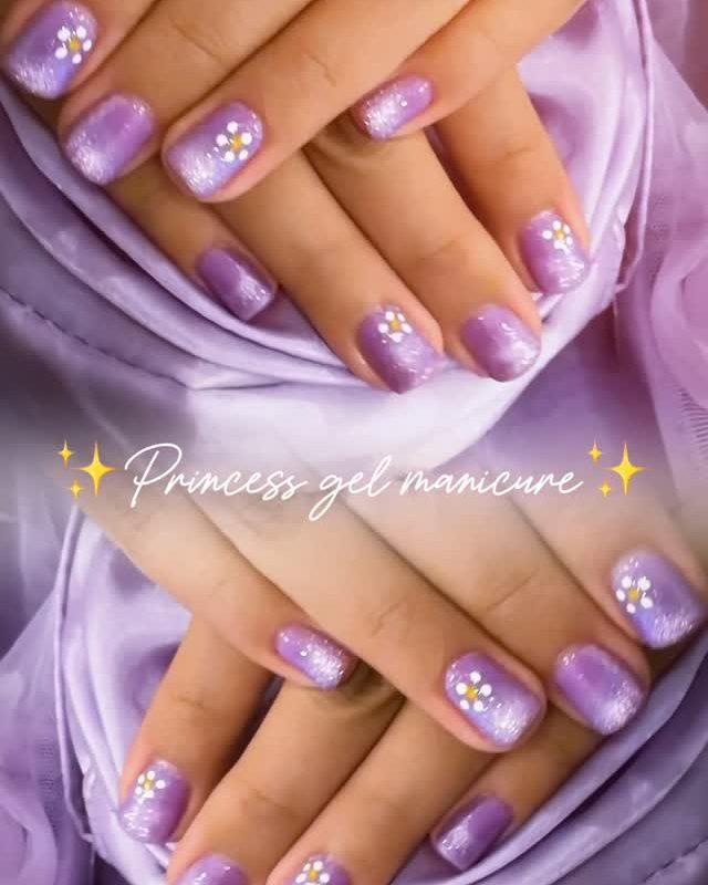 Purple ombre nail set
