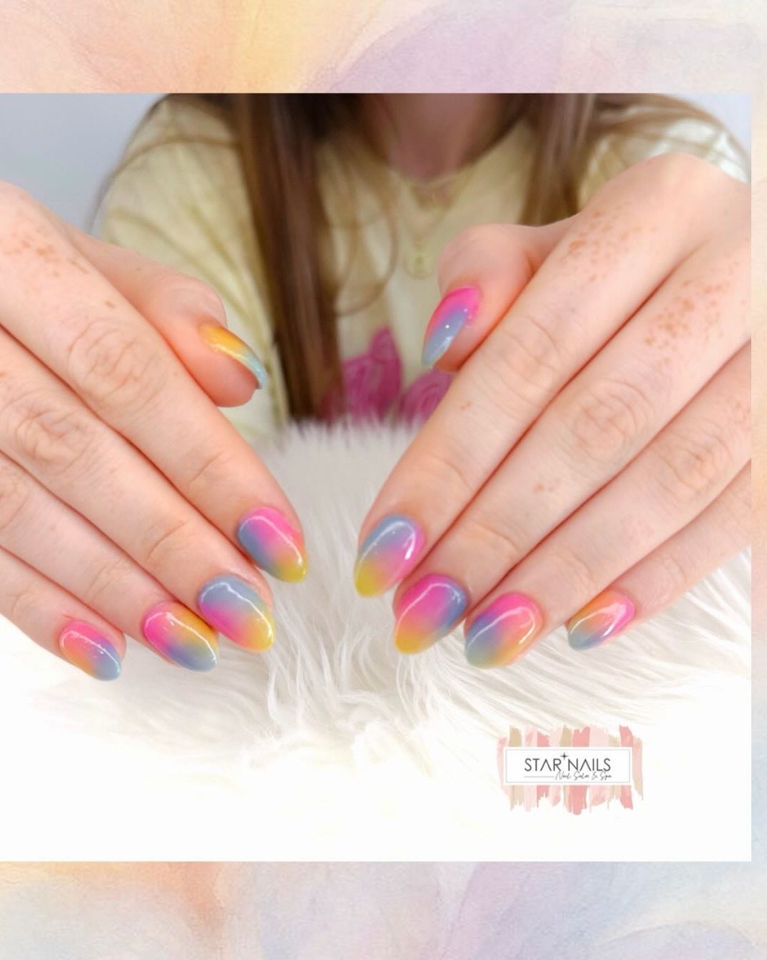 Colorful mixed nail set